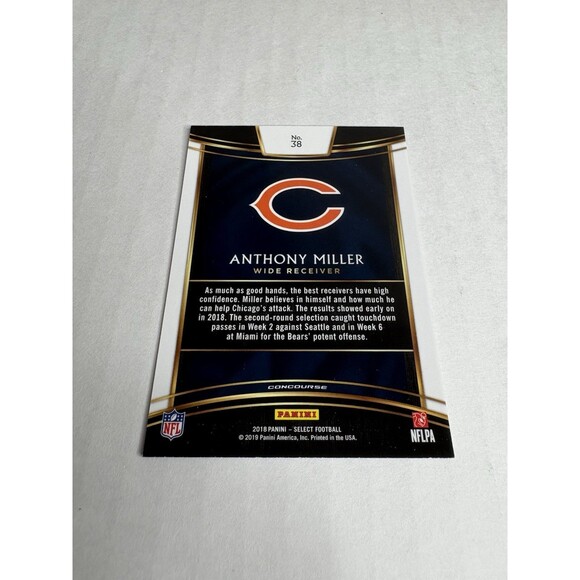Anthony Miller 2018 Select Concourse Silver Prizm RC Chicago Bears #38 Rookie - Picture 4 of 6
